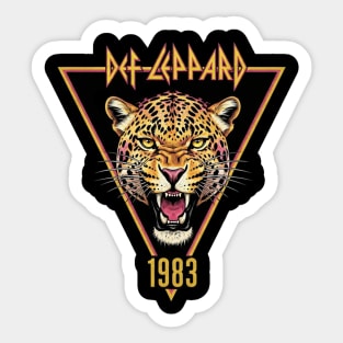 Def Leppard 1983 Leopard Retro Vibe Sticker